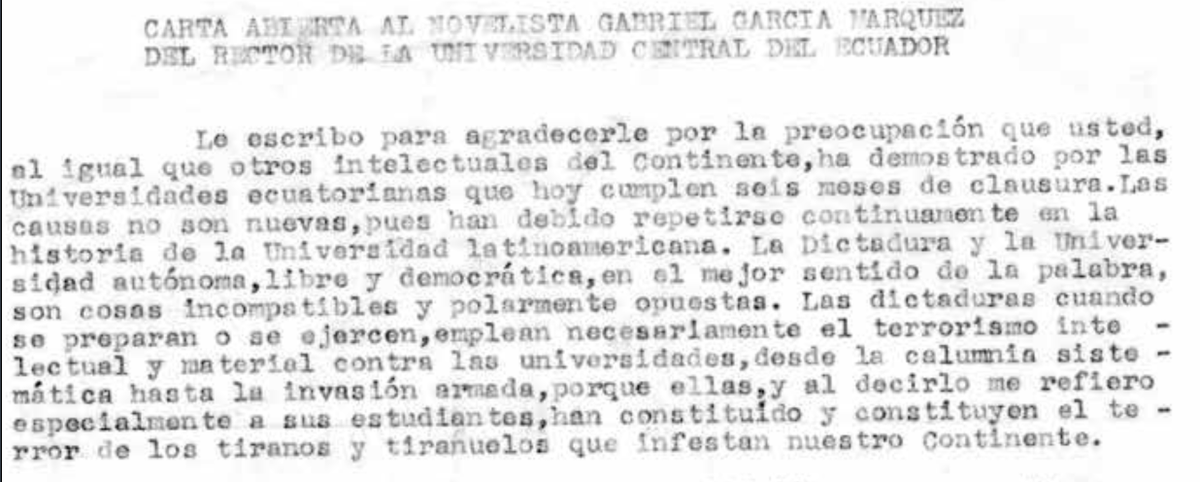 literatango's tweet photo. La complicidad del rector de la Universidad Central del Ecuador con la dictadura de Noboa es incontrovertible. Les dejo dos imágenes que retratan a dos rectores y sus verdaderas motivaciones: Manuel Agustín Aguirre, junto al pueblo y sus causas; y el actual, de quien omito comentarios. Juzguen ustedes: