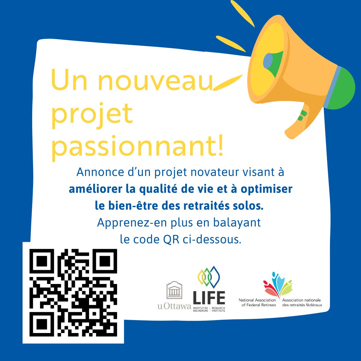 📢 Le Life Research Institute de @UOttawa lance un projet novateur sur le bien-être des retraités vivant seuls. Vous êtes concerné(e)? Participez à l’enquête nationale (FR/EN) ouverte jusqu’au 15 nov.

👉 cstu.io/48d981

<a href="/ReseauFADOQ/">FADOQ</a> #Vieillir #Recherche #BienÊtre