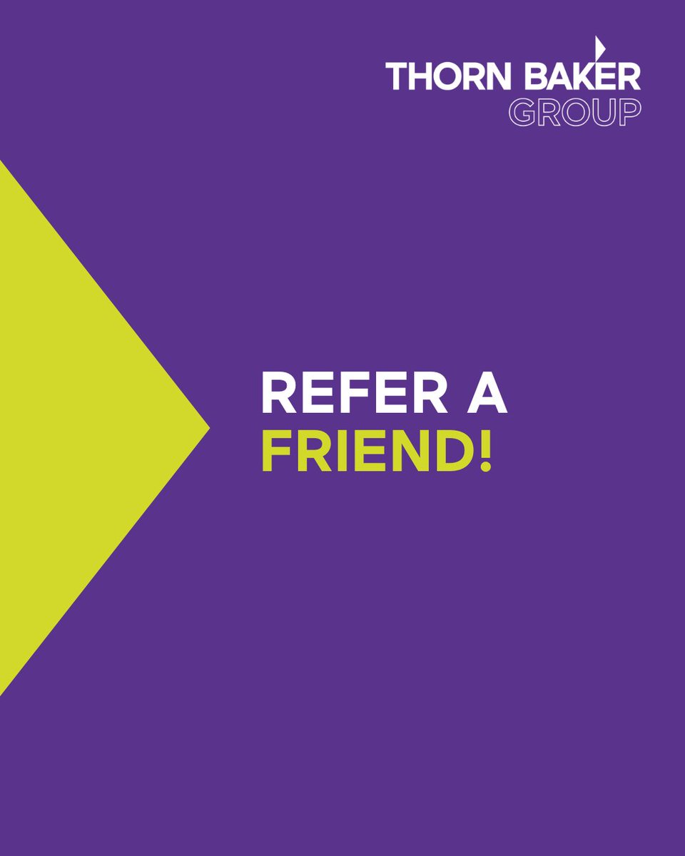 Want to be our next winner? 💸

All you need to do is refer a friend to Thorn Baker, and if they land a new job through us, you’ll be entered into our monthly prize draw! 

Refer someone today: obi41.nl/3ezcx5f4 

#ReferAFriend #GiftcardGiveaway #ThisIsThornBaker