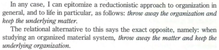 Why throw away anything? Aristotle knew that both organization (form) and matter (substance) are "two sides of the same coin."
You can "formalize form," but "matter matters," and can't be formalized. The "same" organization realized in a different substance is a different system.