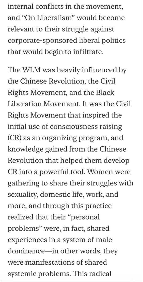 TWVnewsletter's tweet image. We can’t speak for the organizers, but as for TWV: guilty as charged. We are proud to follow in the footsteps of the mothers of radical feminism. Read more about the influence of Mao on the WLM movement in our article: 
open.substack.com/pub/totalwoman…