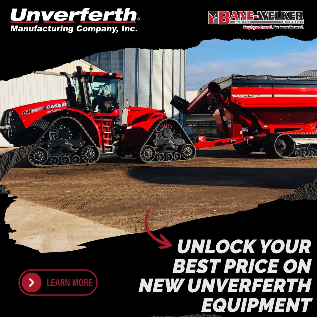 Unlock Your Best Price on New Unverferth Equipment.

◾Top Air Sprayers NOW – October 31st
◾Pro-Force Dry Spreaders NOW – November 30th
◾Unverferth Header Carts NOW – January 31st
◾Unverferth &amp; Brent Grain Carts &amp; Gravity Wagons NOW – January 31st

Contact your local