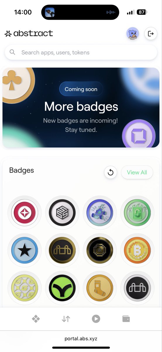 Gmabs ☕️

Just came back from my trip today and saw this on the portal 👀

Never been so hyped for new badges 🙌

The Green Chain is going to win ✳️
<a href="/AbstractChain/">Abstract</a>