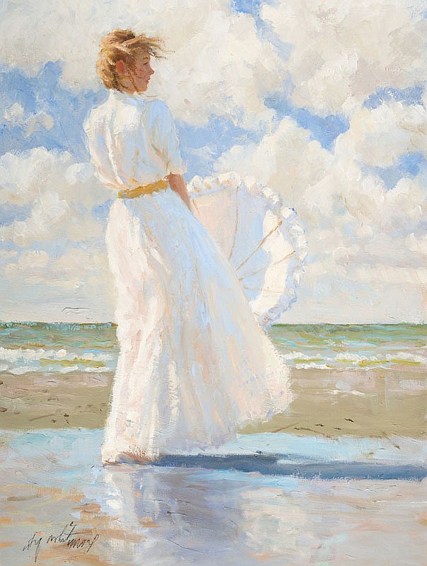 Coby Whitmore (1913 - 1988) -
Girl with Parasol
#art
Maxwell Coburn Whitmore was an American painter and magazine illustrator known for his Saturday Evening Post covers, and a commercial artist whose work included advertisements for Gallo Wine and other brands.