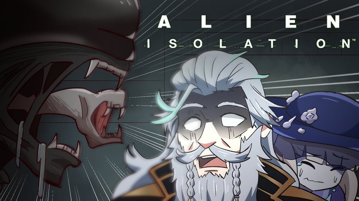 The Alien is after our butt... somehow it always knows where we are!

[Alien Isolation]
twitch.tv/unheartvt

art by: <a href="/alin_laphel/">Alin Laphel | Vtuber & Artist | Comms Open</a>