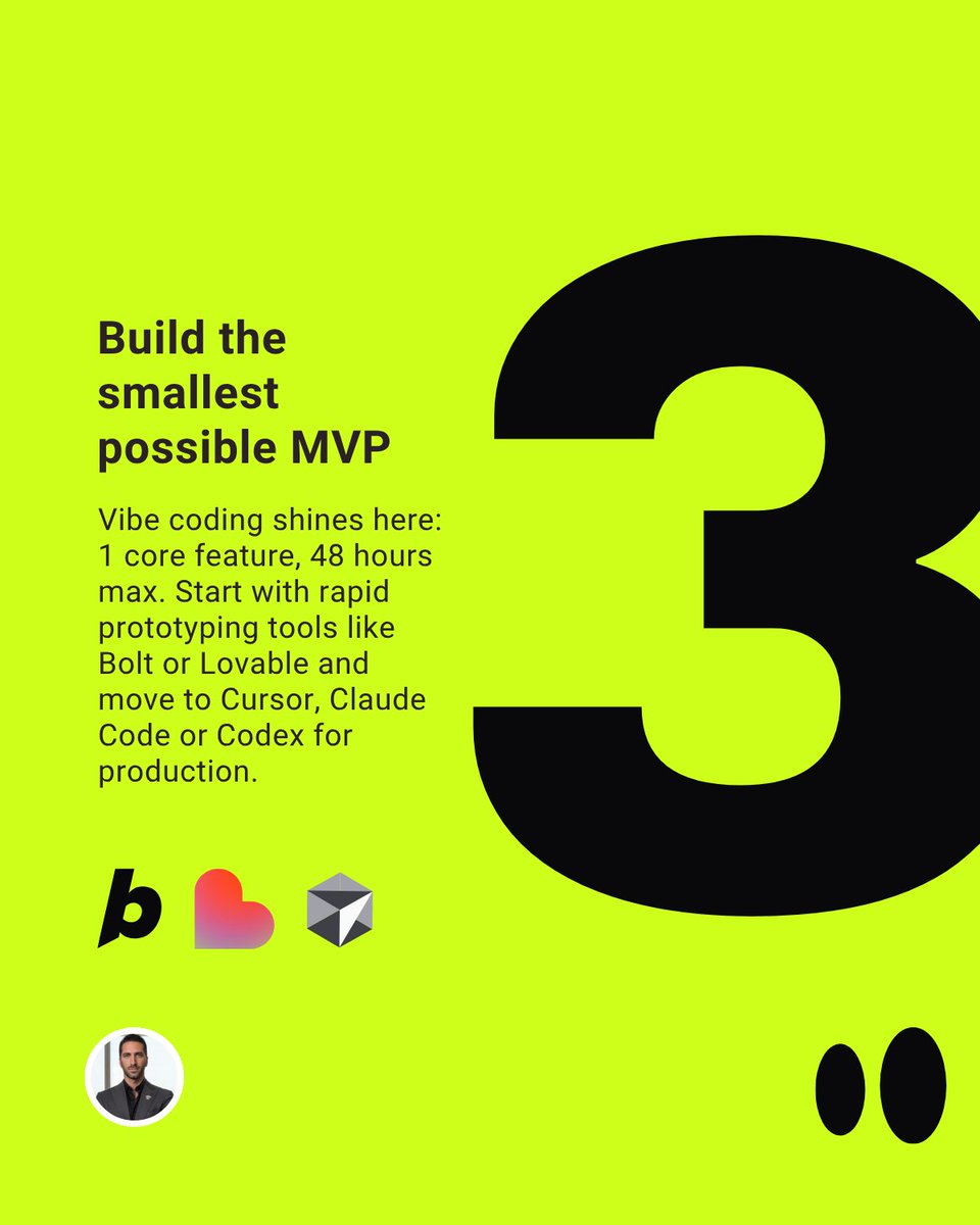 claudiobranno's tweet image. 4 key steps for building successful products with AI
#VibeCoding #ProductDevelopment #StartupStrategy #AITools #MVPCopilot #Founders #ProductManagement