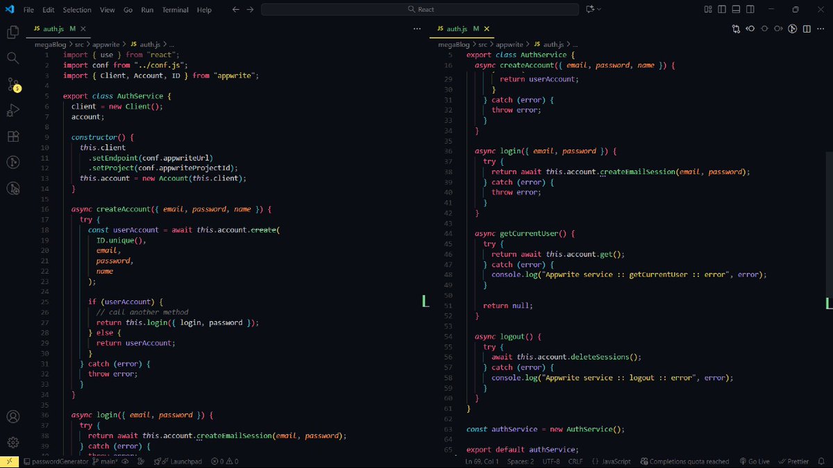 _vedansh_saini's tweet image. 🚀 Day 26/100
✅ Revised JS (Callback Hell)
✅ How to use a Appwrite Backend for React Project 
✅ Build env and auth service 

BUILD BUILD BUILD 🔥🔥🔥
#100daysofcode
#javascript #reactJS #buildinpublic #letsconnect