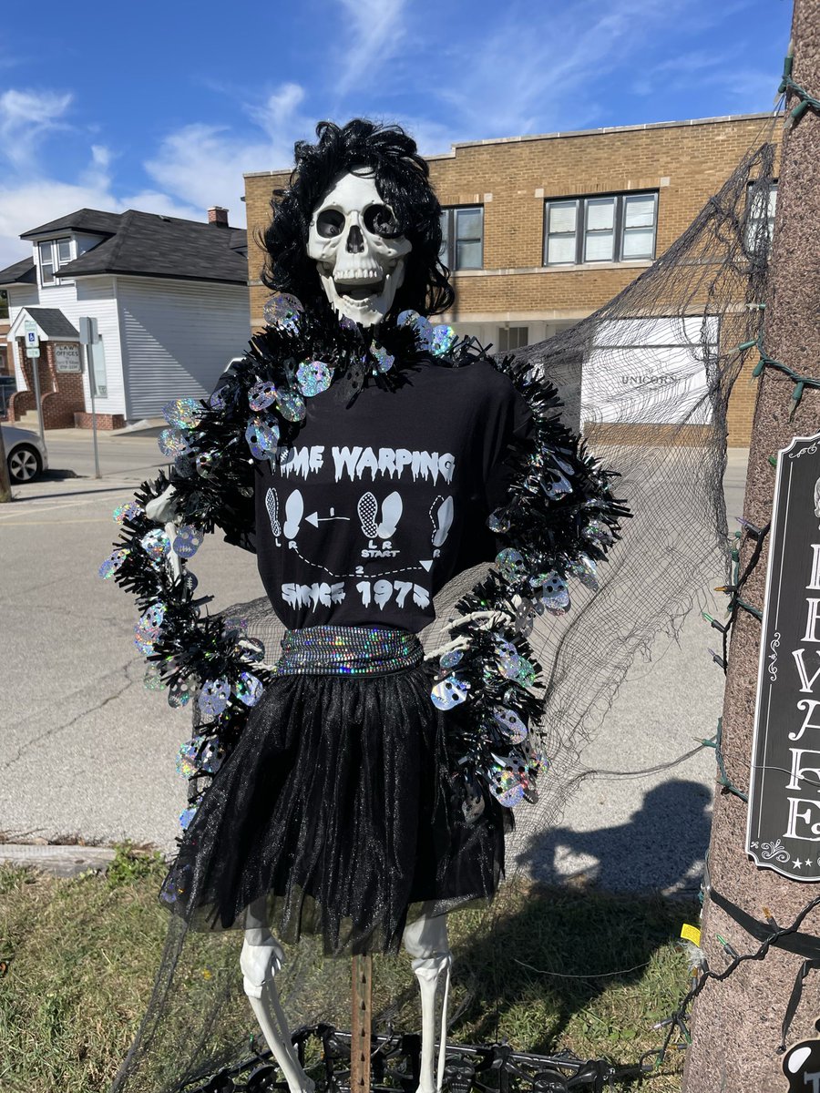 Pix from today’s walk, more friendly skeletons.