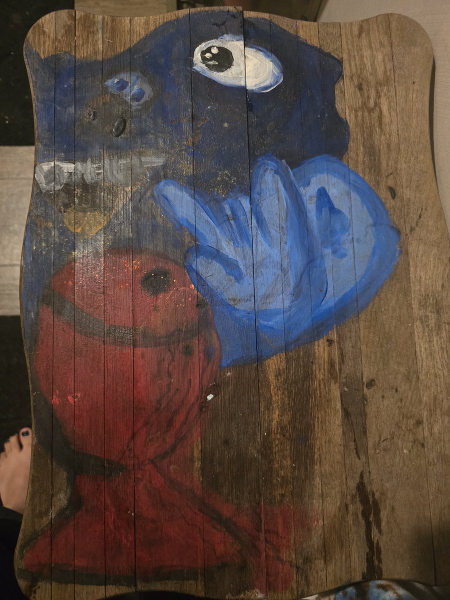MakeupNMomma's tweet photo. There’s art hidden in everything — in wood grain, clouds, quiet moments. When I painted this 3.5 years ago, I just followed what I saw in the markings. The shapes, the flow, the story that was already there. The mind notices what the soul is ready to see. ✨
#ArtInEverything https://t.co/crpjWukIZ3