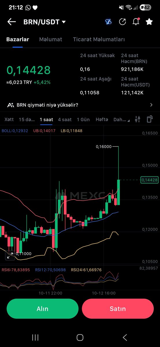 Halil18819's tweet image. $brn #BinanceBoykot  #MEXC  
Şu piyasada @BrnMetaverse çok güzelsin bebeğim
