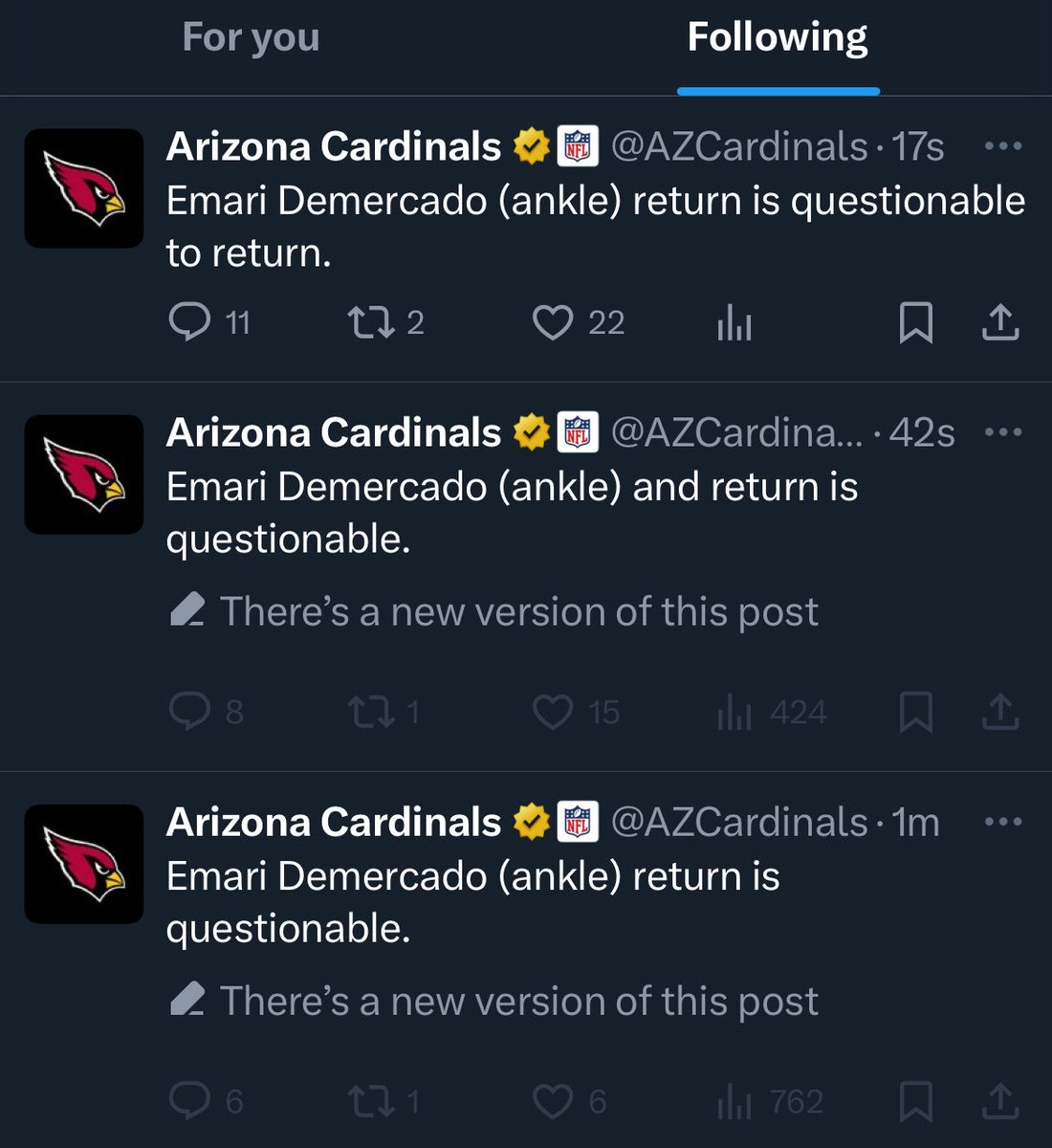 Riles_Files's tweet photo. @AZCardinals are you okay? https://t.co/S2McS7RUw8