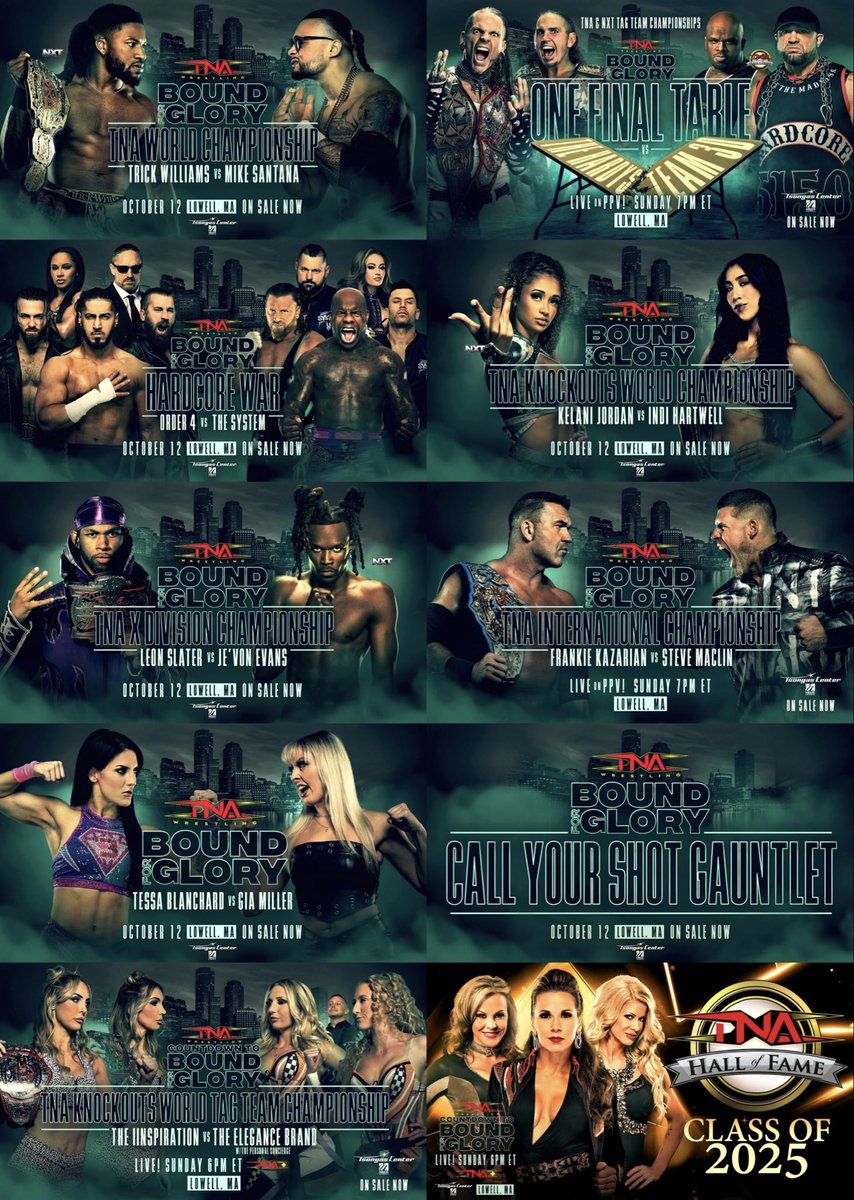 Nick_Casaletto's tweet photo. A 9 match PPV with a hall of fame ceremony for under $100. Take some notes, WWE! Iβll be seated tonight live for #TNABoundForGlory #prowrestling #getthetables https://t.co/P98JblAnlV
