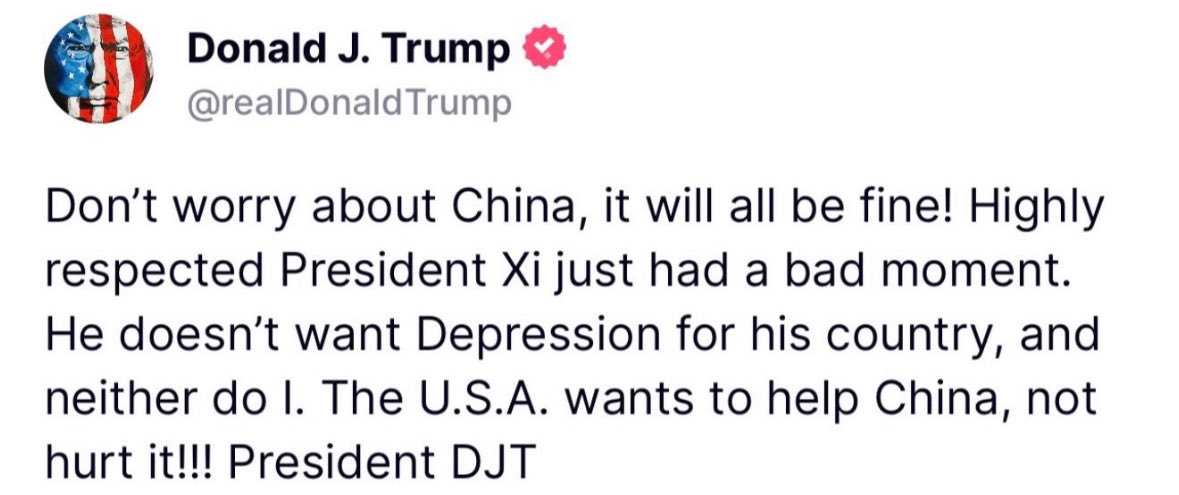 One post and everything is fine again. 

The stock market is crazy.