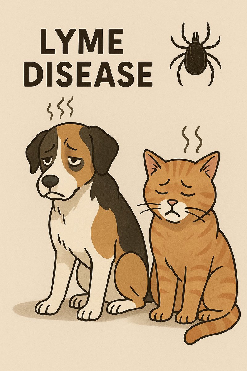 Ferhatarslandr's tweet image. Köpeğiniz ya da kedinizde Lyme hastalığı olabilir mi?

Keneler sadece kaşıntı yapmaz; bazıları Borrelia bakterisini taşır ve bu mikrop Lyme hastalığına yol açar.

 Köpeklerde belirtiler:

Aralıklı topallama (bir gün sağ ayak, ertesi gün sol ayak)

Eklem şişliği, ağrı

Halsizlik,…