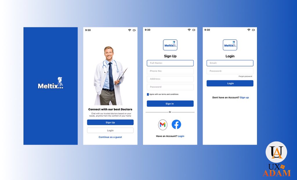 UxByAdam's tweet image. *Meltix-Healthcare app*
Redefining healthcare access through simple, intuitive design.
Each screen is built to enhance trust , clarity, and user flow -because great design makes care feel closer .
Designed by: @uxbyadam
.
.
.
.
#uidesign #userexperience #uiux #uxdesign