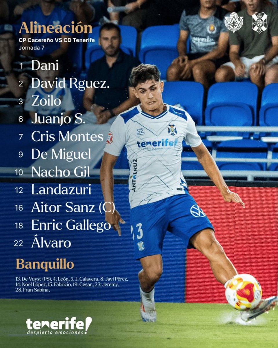 ⚽️ #CacereñoTenerife 
#PrimeraRFEF