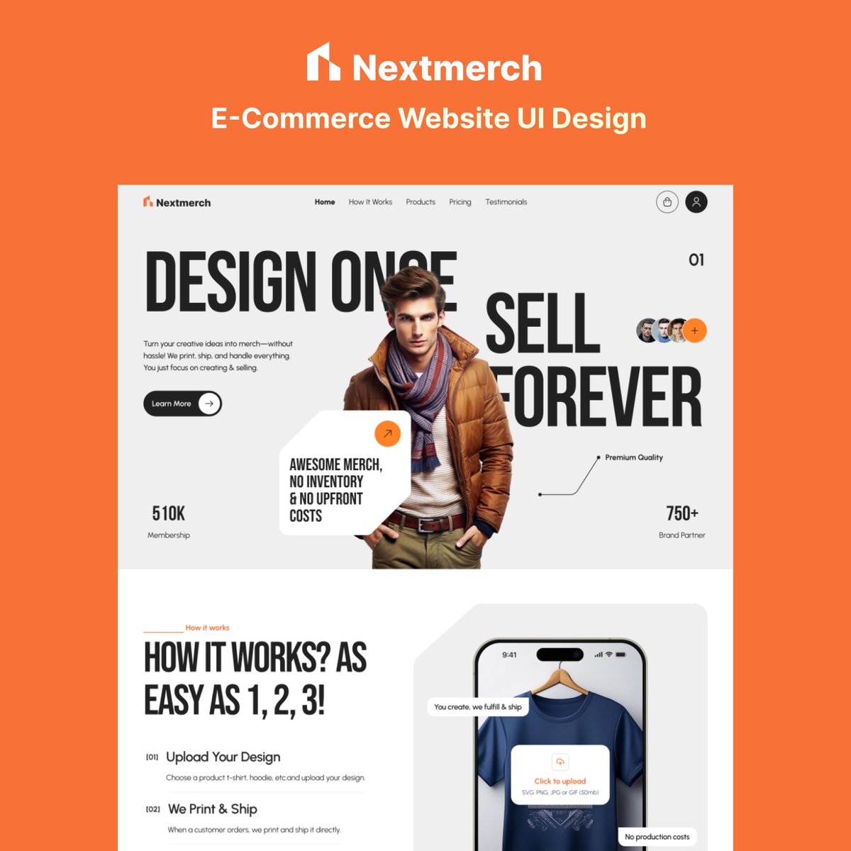 cnbabu1998's tweet image. Project: Nextmerch - E Commerce Website

Nextmerch is a modern e-commerce platform that allows designers and artists to upload their creations.

For UI design services, please contact me.

#webui #graphicdesign #uidesign #uiux #business #ecommerce #creative #corporate #agency