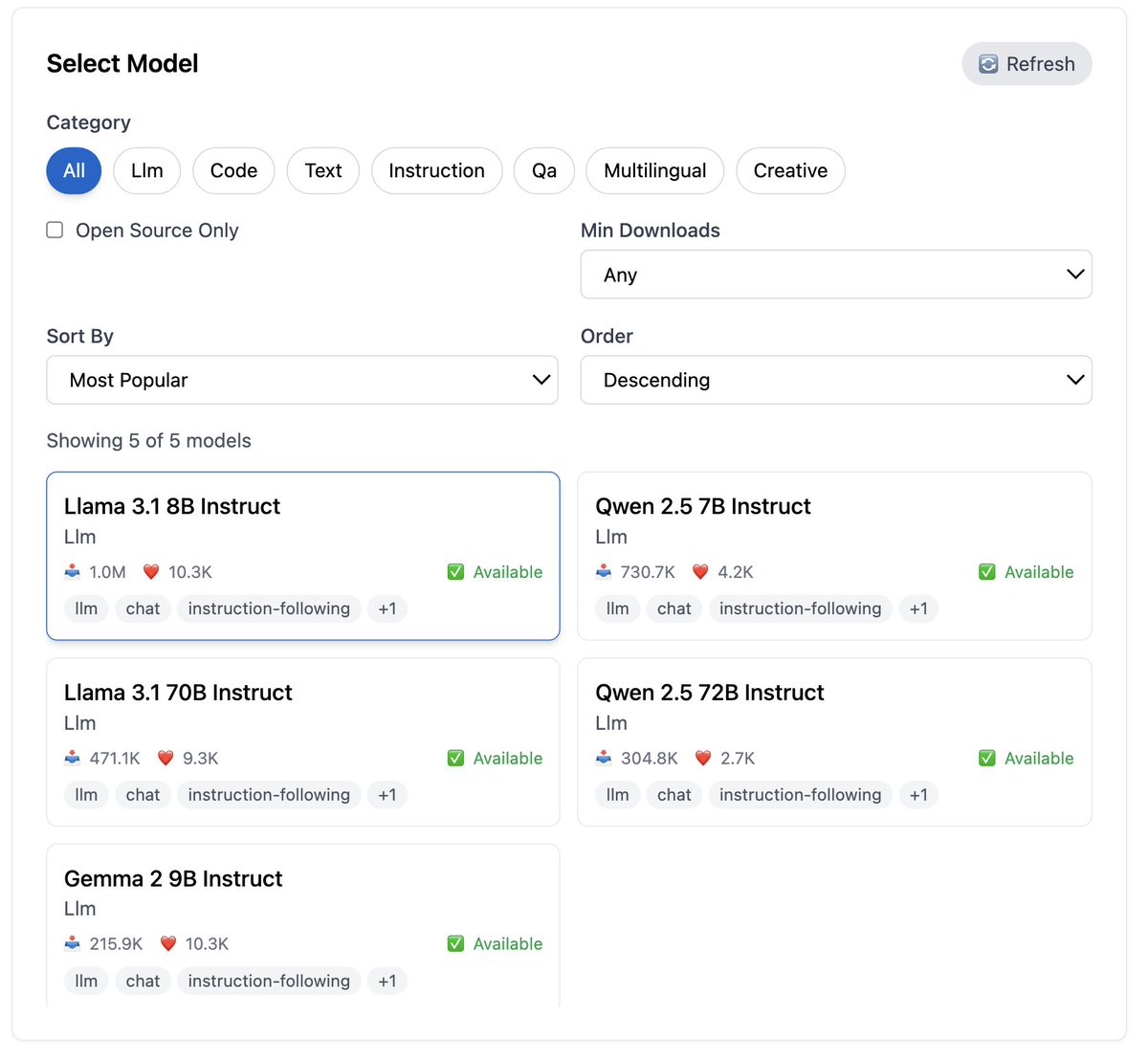 hibernates_ai's tweet image. New tool just dropped: Model Finder
sort LLMs by downloads, likes, popularity, etc ( will be more soon)
This is extremely useful  when more models are added on.

Built so you can stop rage-scrolling through model specs like it’s 2023.