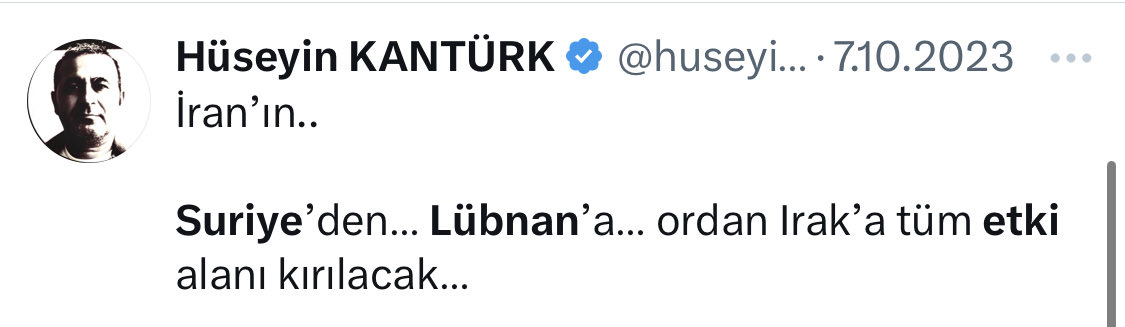 İran dini lideri Hamaney’in temsilcisinin gözetiminde yayımlanan Cumhuri İslami gazetesi:

Aksa Tufanı operasyonu bir hataydı. Bu operasyonun sonucu olarak İran, Suriye’yi kaybetti”

Çabuk anlamışlar … :)