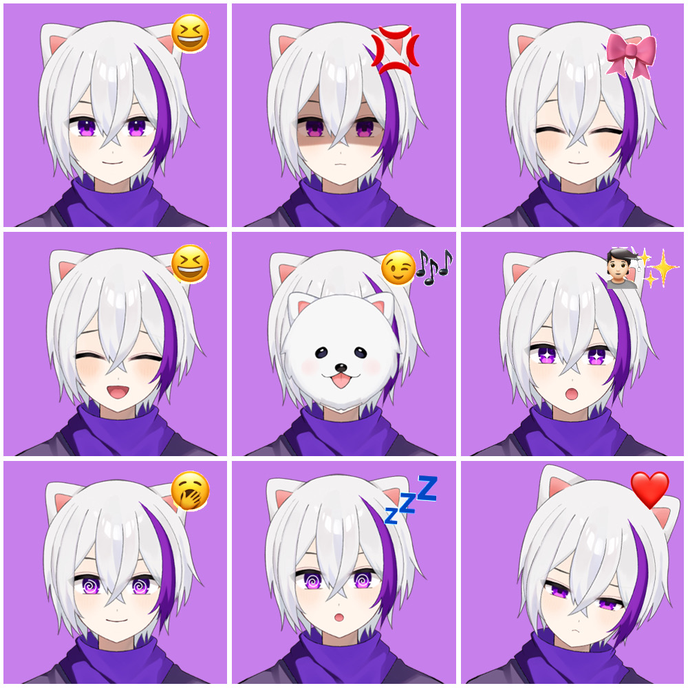 おはよ～！
流行ってる(?)やつ作ってみたよ💪
一番好きな表情教えて！！！