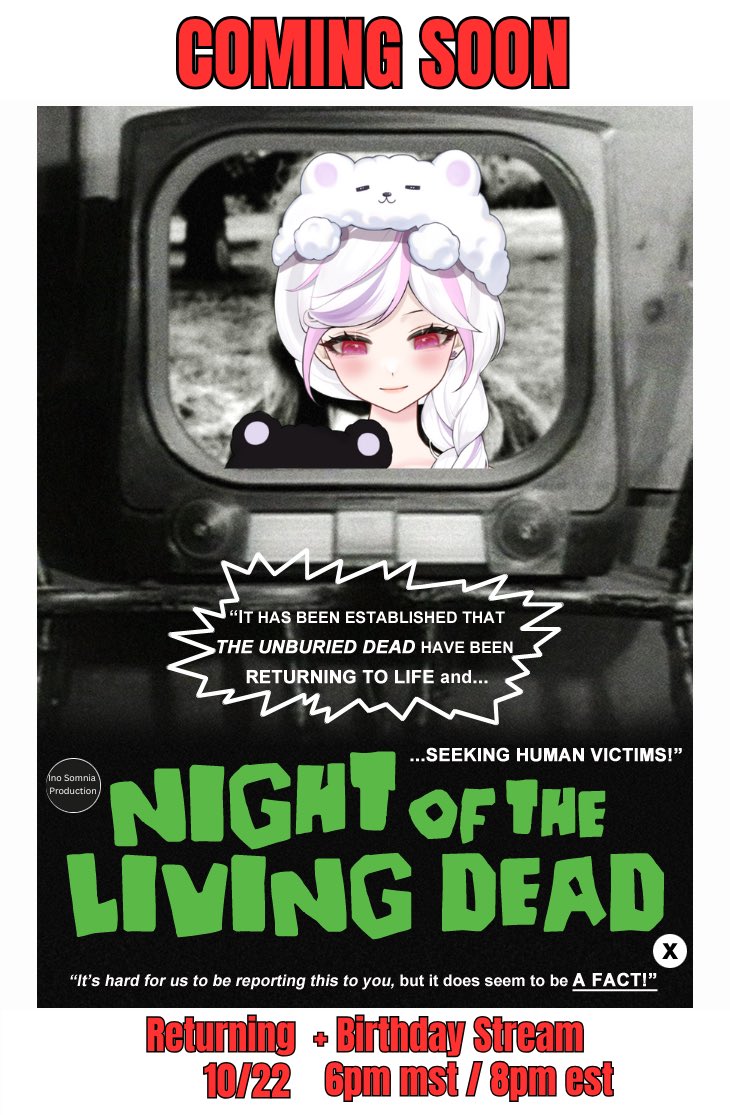THE DEAD RISES!
Did you miss me?!? (The answer is yes)

I’m coming back to streaming with a Halloween Birthday event!

🔴SAVE THE DATE 10/22 @ 6pm mst 8pm est!

BE THERE OR BEWARE👀🎃👻
