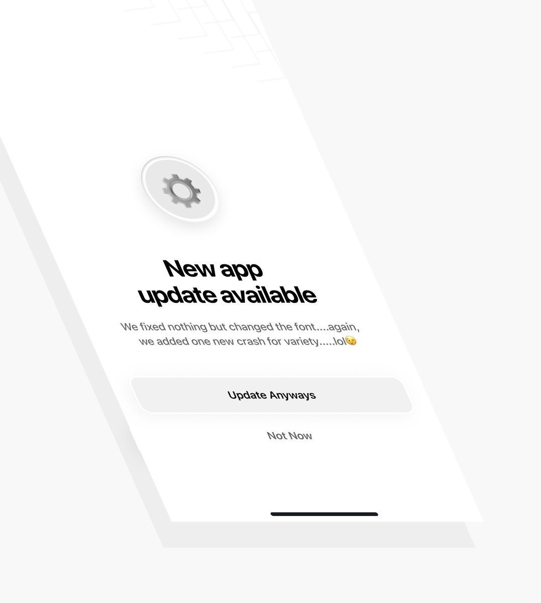 tsyva10's tweet image. An app update notification screen 👨‍🍳

#ui #ux #UIUXDesign #exploration #appdesign #appupdate #cleanui