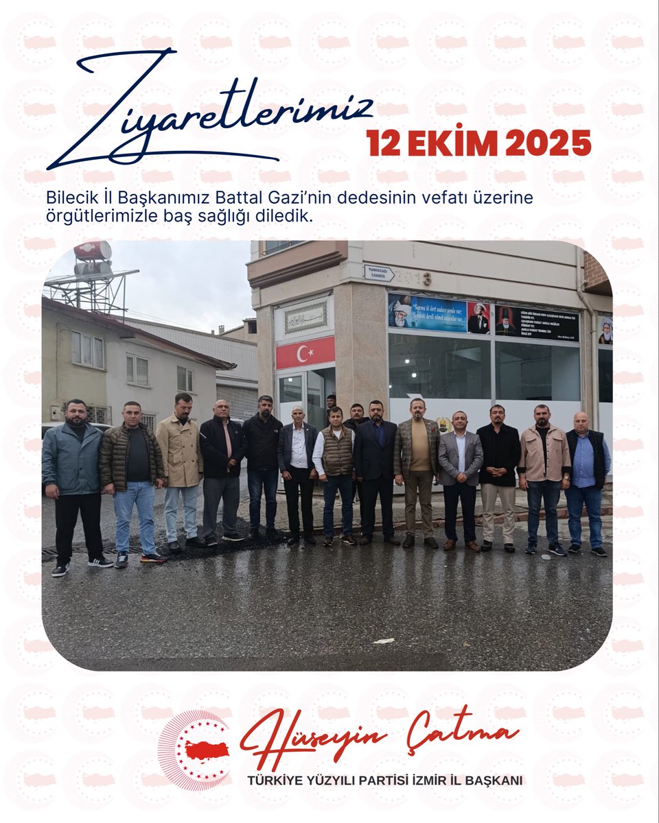 hsyncatma's tweet photo. Bilecik İl Başkanımız Battal Gazi başkanımızı dedesinin vefatı sebebiyle MYK üyemiz Sayın Zafer Akgöl, Hatay İl Başkanımız, Bursa İl Başkanımız, Buca İlçe Başkanımız’la birlikte ziyaret ettik. 

Allah rahmet eylesin. https://t.co/BVz0gWhM0O