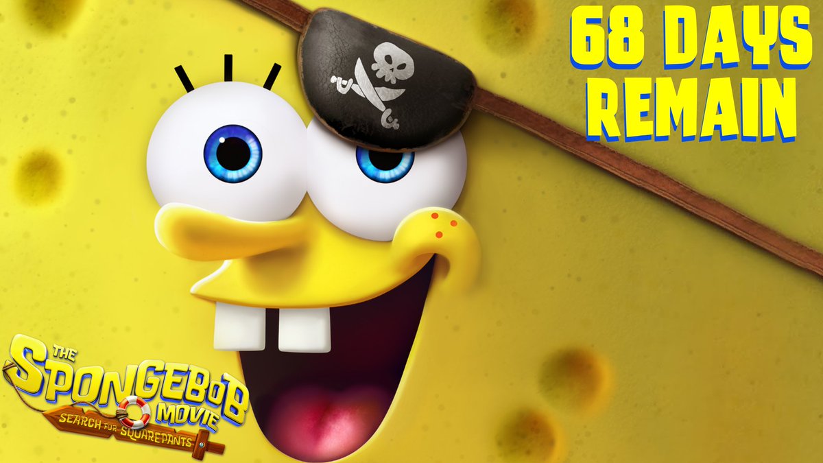 SBCountdown's tweet image. The #SpongeBob Movie: Search For SquarePants releases in 68 days