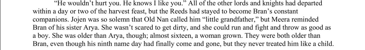 #ASOIAF #ACOK Nice to see Bran having fun and playing with people he likes again, we didn't see this im the show. Tho this ain't lasting long.