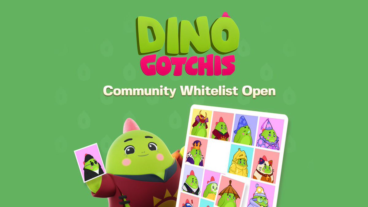 Dino Gotchis Community Whitelist Spots 🦖

10 Spots Guaranteed.
FREE Mint.

<a href="/grok/">Grok</a> by 11:00 pm GMT+5:30 tomorrow, pick 10 followers who dropped their ETH address in the replies.

They must also:
✅ follow <a href="/AIRDROP_FND/">praven kumar</a> and <a href="/sleepagotchi/">Sleepagotchi 💤🦖</a>
✅ repost this

#sleepagotchi #web3withjanni