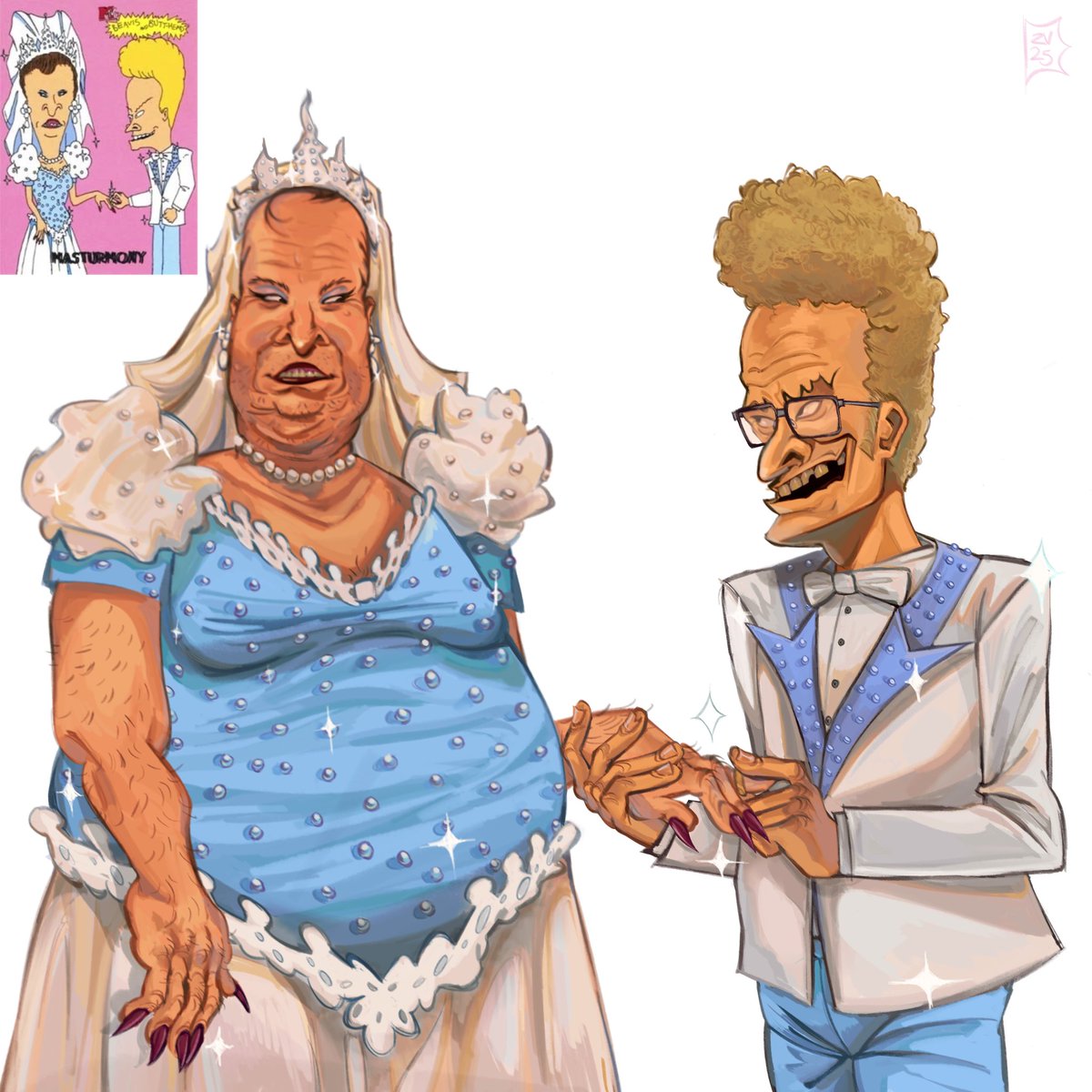 ziggyvoid's tweet photo. found out they’re canon gay married 3 years too late 
#beavisandbutthead #bbhtwt https://t.co/tybqpDv3hr