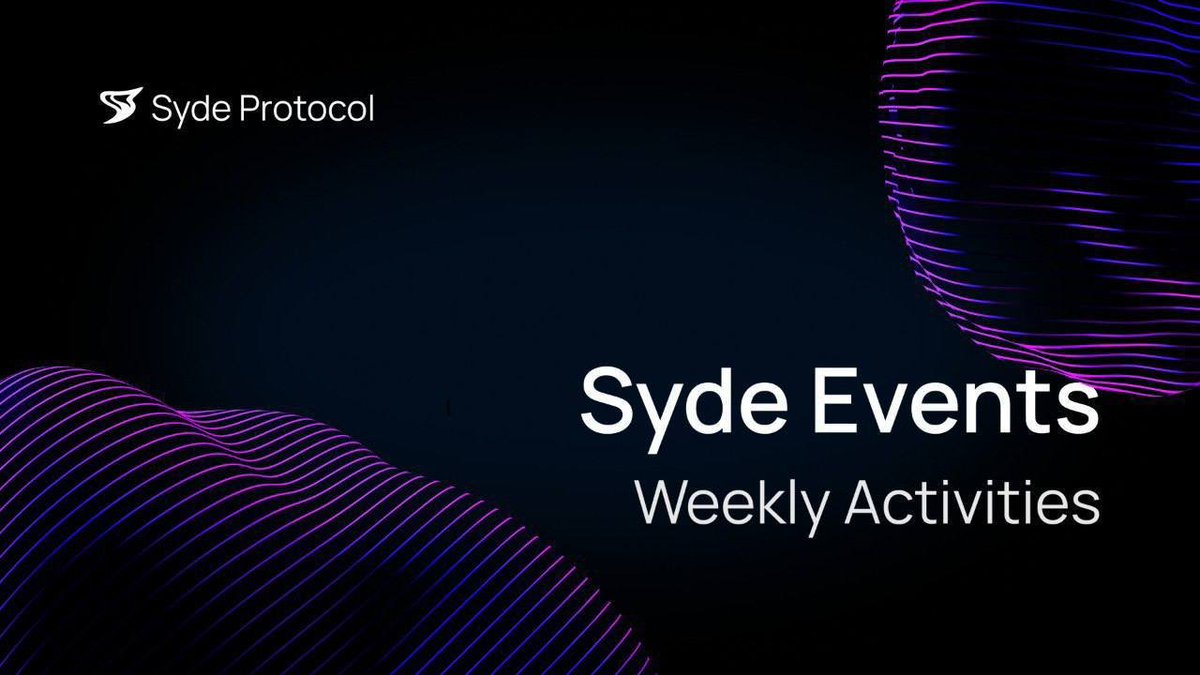 Syde Events ⚡️

♟️ Syde x EdChess – Join tournaments &amp; win 100 $TON
🎮 DeFi x AURA – Complete quests, $30K+ rewards
🎯 SydeGuess – Predict $ETH &amp; win 2,000 Syde Karma

📎 Full list of events here: t.me/sydefi/286

Don’t miss your chance to earn with Syde Protocol 👉