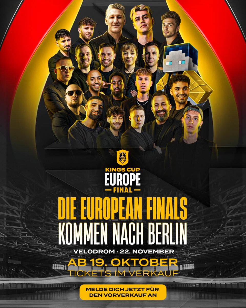 FINALE IN BERLIN. 👑

MELDE DICH JETZT FÜR DEN PRE-SALE AN, UM DABEI ZU SEIN.

pages.kingsleague.pro/de/europeancup…