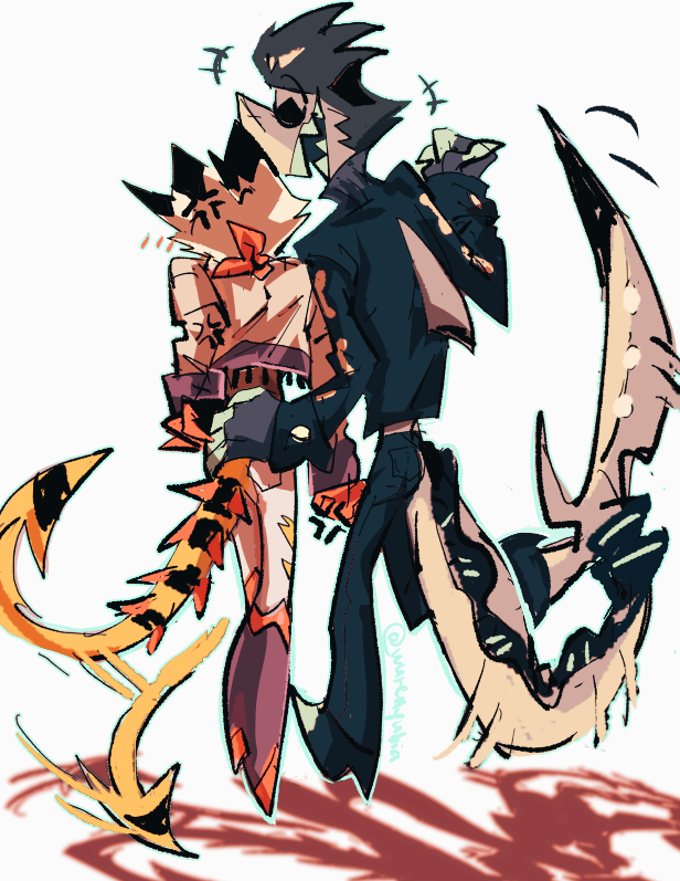 wurenyubia's tweet image. 旧的，交往中但🐍不喜欢在外面表现得太亲密（其实我一开始只是想画chaz手很大 #straz