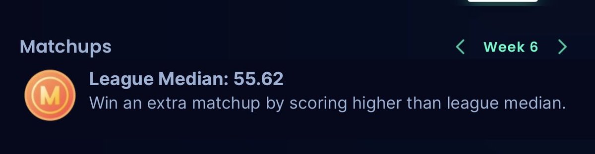 Hello <a href="/SleeperNFL/">SleeperNFL</a> <a href="/SleeperHQ/">Sleeper</a> 

This should be the PROJECTED median not the actual current median 🙏