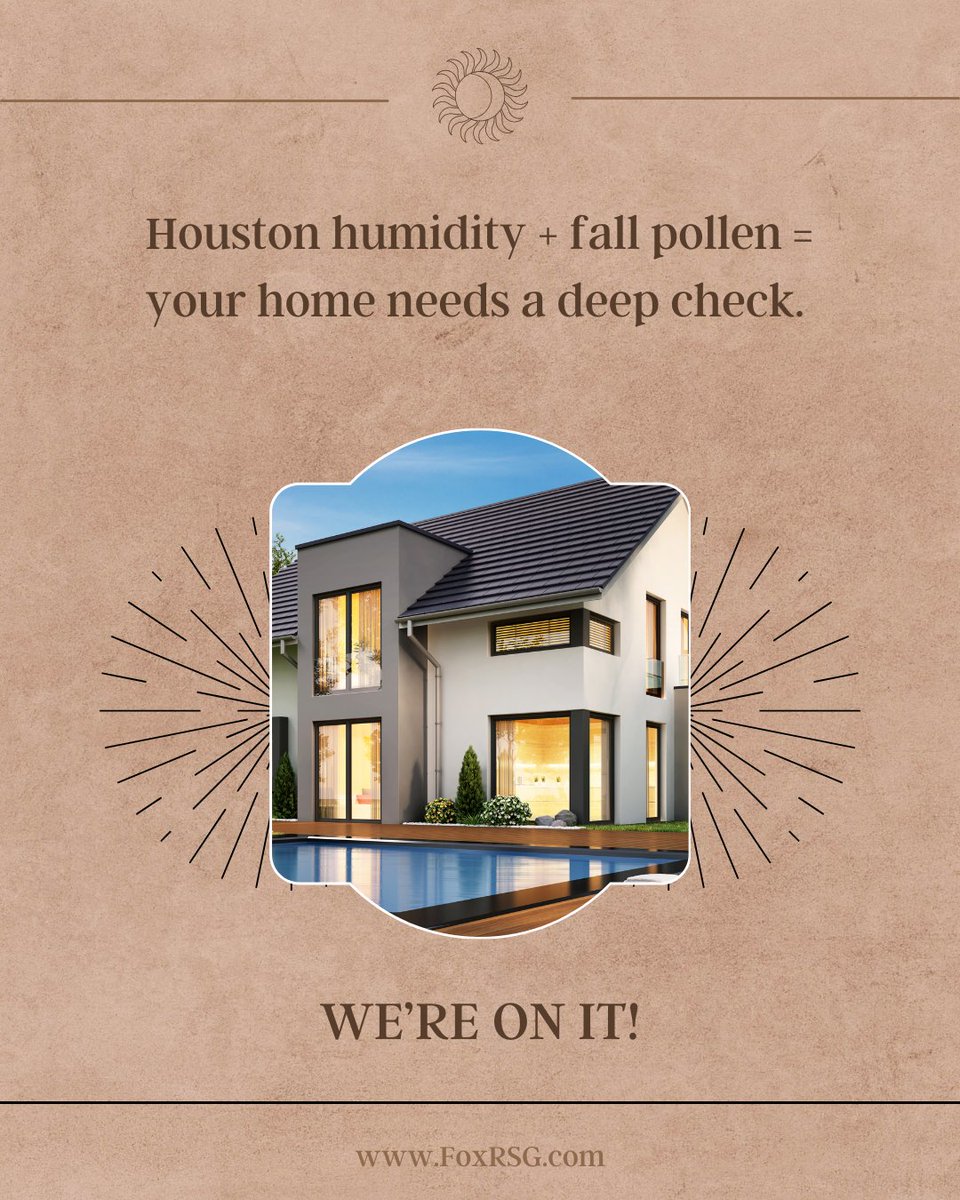 FoxInspectionGr's tweet image. Houston humidity + fall pollen = your home needs a deep check. Mold, moisture, missed maintenance—we’re on it.
 📍FoxResidentialServices.com
#HoustonHomes #FoxTeam #FallCheckup
