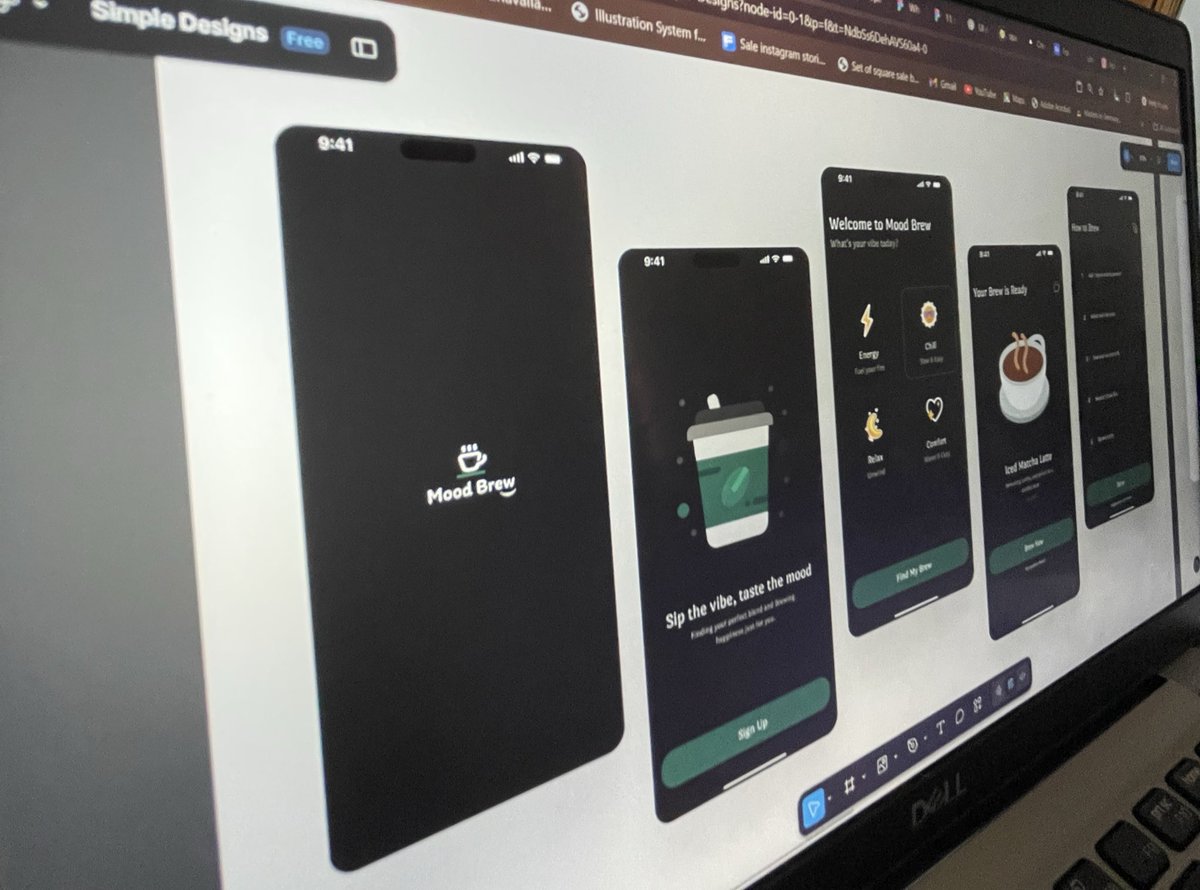 DesignwithHelda's tweet photo. Ever had a mood that just needed the right brew? ☕💭

I designed a cozy little concept app that recommends drinks recipes based on how you feel — from calm matcha moments to energetic espresso vibes ✨

Designed in both light &amp; dark mode  moonshine 🌗 https://t.co/VcICTCOzhV