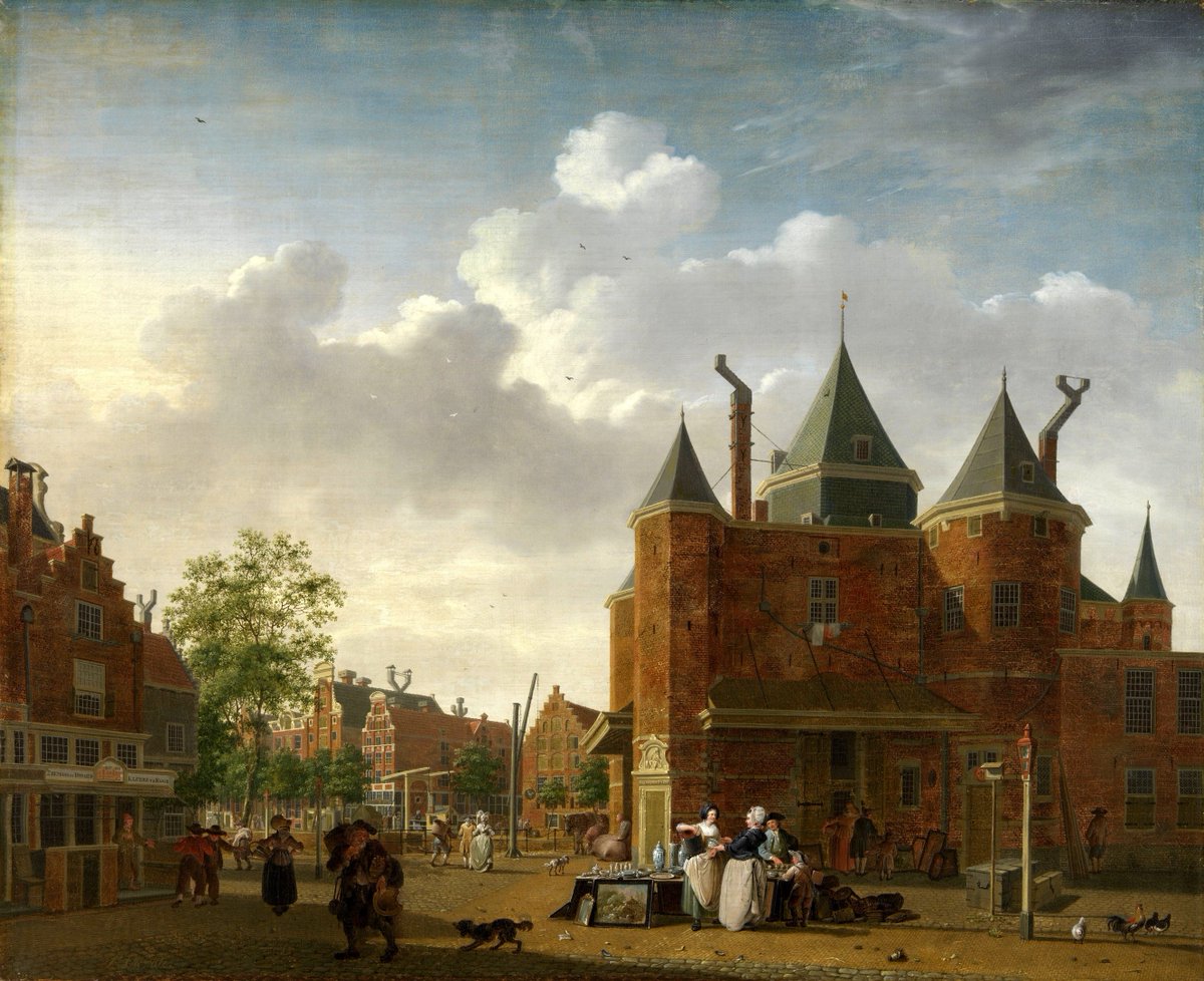 #GreatPaintingsByOldMasters □The St. Anthony Waag in Amsterdam (1790) ☆ISAAC OUWATER (1748-1793)▪︎The master of Dutch cityscapes captured the then guild and weigh house on the New Market square. Today, the oldest non-church building in Amsterdam▪︎🏛<a href="/rijksmuseum/">Rijksmuseum</a>-AMSTERDAM