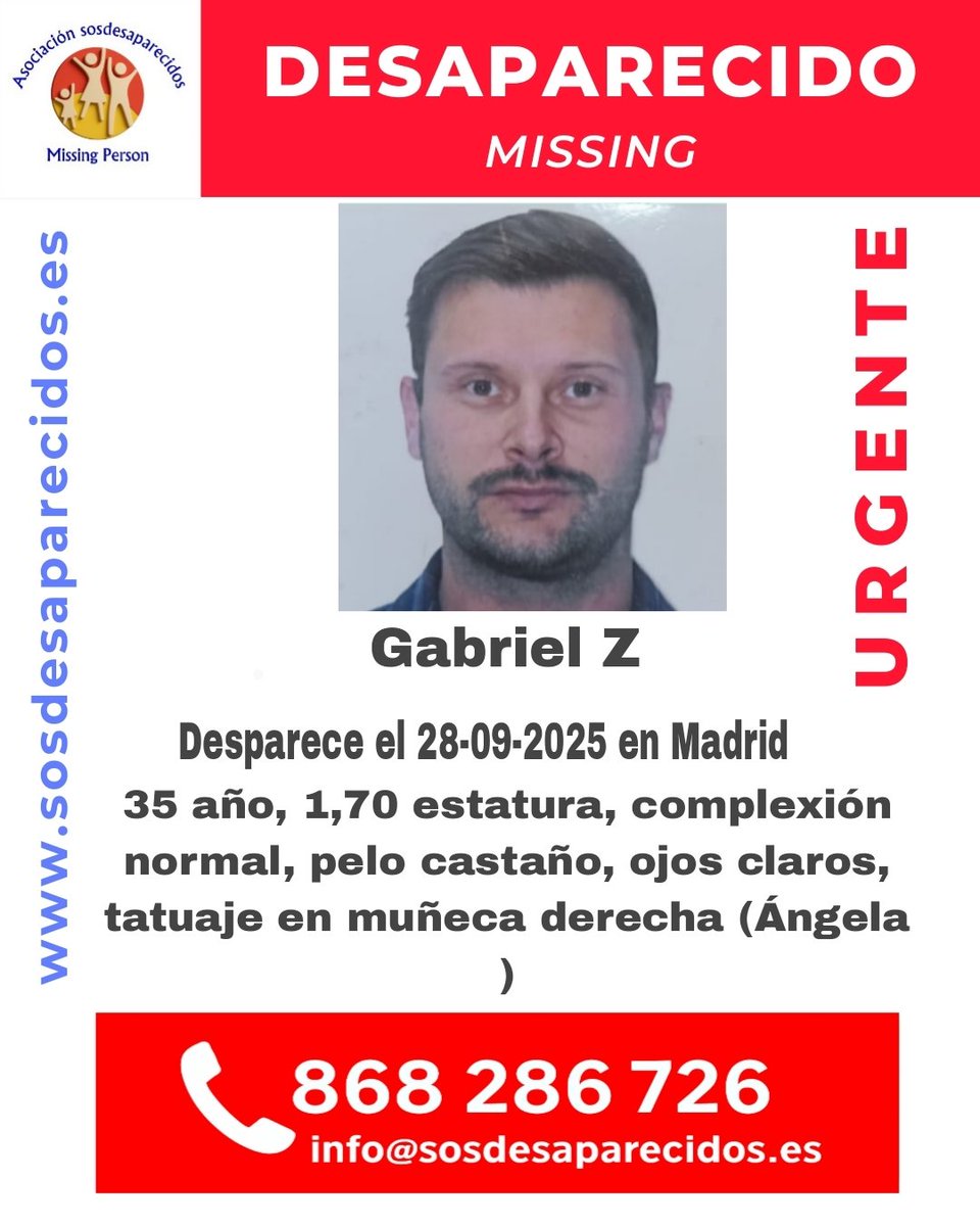 ALERTA DESAPARECIDOS (@sosdesaparecido) on Twitter photo 🆘 DESAPARECIDO
🟠 Alta vulnerabilidad
#sosdesaparecidos #Desaparecido #Missing #España #Madrid
Síguenos <a href="/sosdesaparecido/">ALERTA DESAPARECIDOS</a> 🆘 DESAPARECIDO
🟠 Alta vulnerabilidad
#sosdesaparecidos #Desaparecido #Missing #España #Madrid
Síguenos <a href="/sosdesaparecido/">ALERTA DESAPARECIDOS</a>