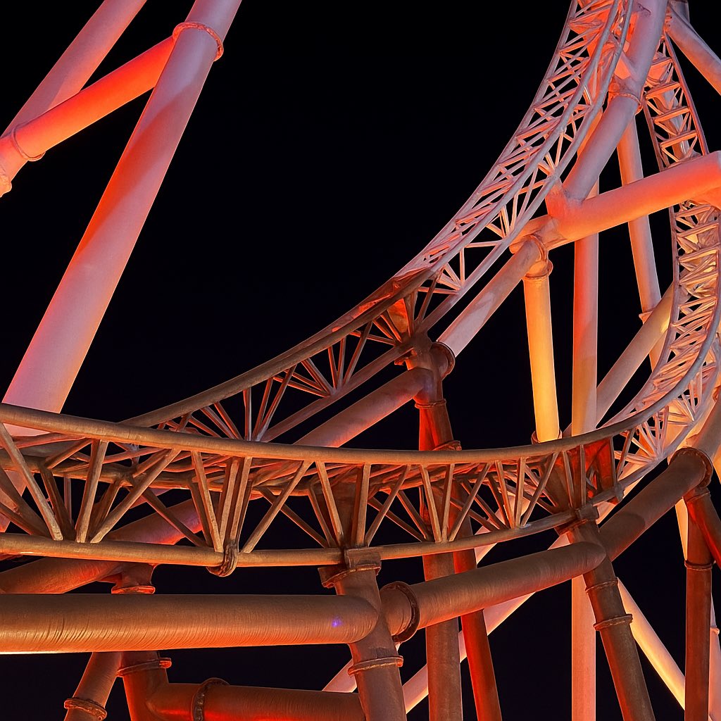 zachariahassler's tweet image. Asked chat GPT to remove the netting from this image and omg it’s perfect 😂 #themeparks #rollercoasters #ChatGPT