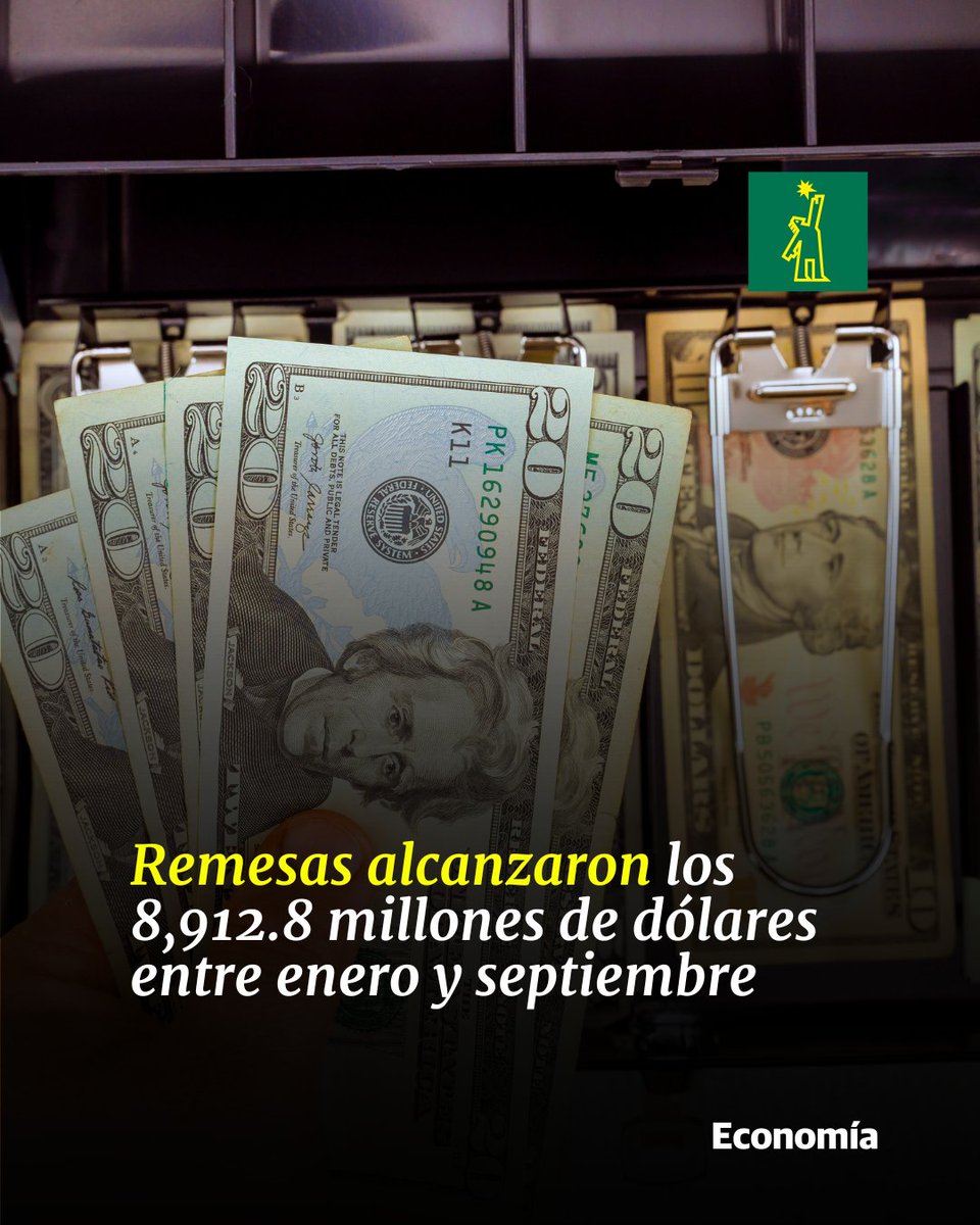 DiarioLibre's tweet image. 💰 |#EconomíaDL| El Banco Central estima que este año el país reciba 11,700 millones de dólares por ese concepto

🔗ow.ly/8tRp50Xah9T

#DiarioLibre #Remesas #BancoCentral