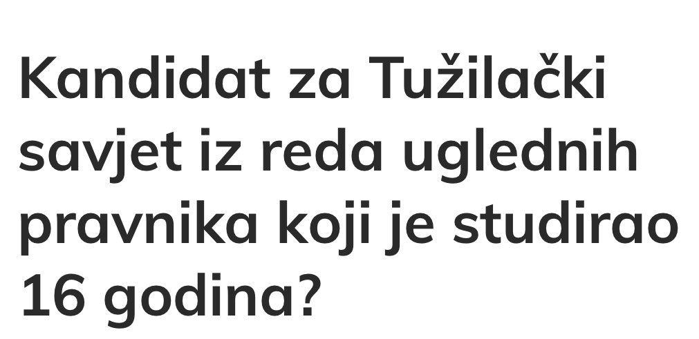 S nestrpljenjem čekamo dan kad za to da budete ugledni pravnik neće biti potrebno da ste završili pravo.