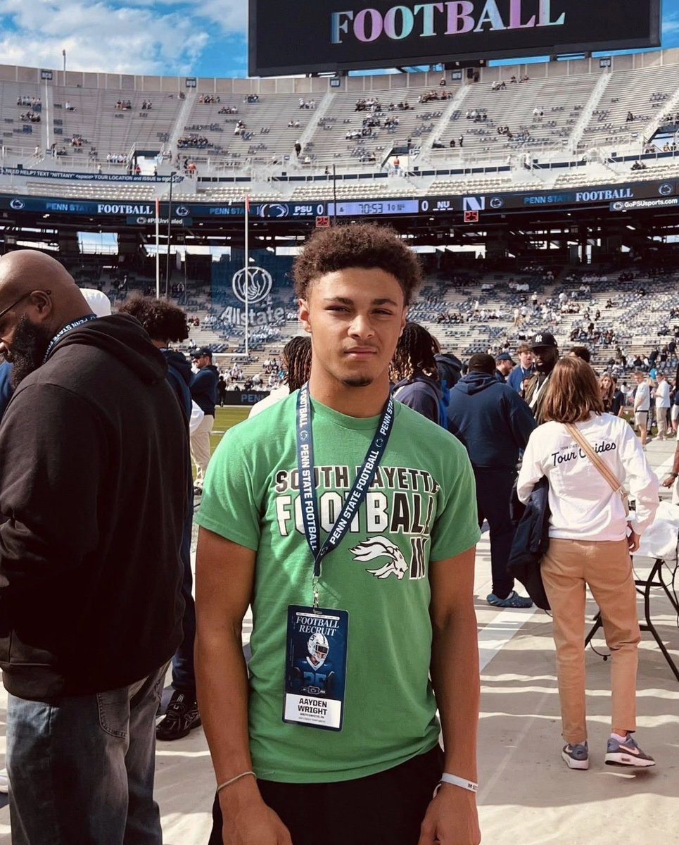 Thank you for the invite this weekend <a href="/CoachTerryPSU/">Terry M. Smith</a> <a href="/PennStateFball/">Penn State Football</a>! 🙏🏽 Tough loss, but I know you'll bounce back🔥. PSU 💙🤍🏈 #WeAre <a href="/SFLionsFB/">South Fayette Football</a> <a href="/WPIAL_Insider/">WPIAL Insider</a> <a href="/247Sports/">247Sports</a> <a href="/Rivals/">Rivals</a> @On3Sports @PrepRedZone