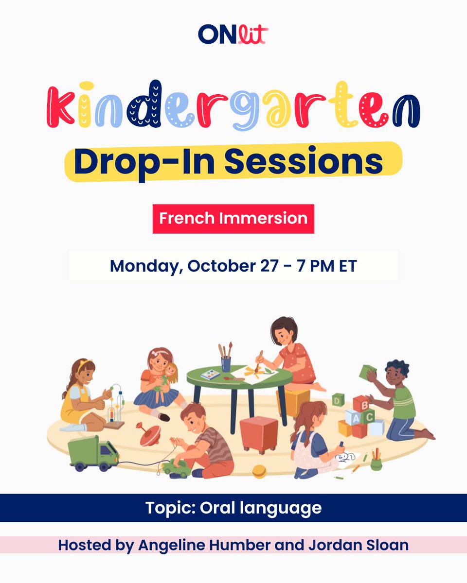 Oral language is key to early literacy in French Immersion. Join ONlit’s Kindergarten drop-in to see how speaking, listening, and intentional instruction support language learning and early reading and writing in an Immersion context.

onlit.org/series/french-…