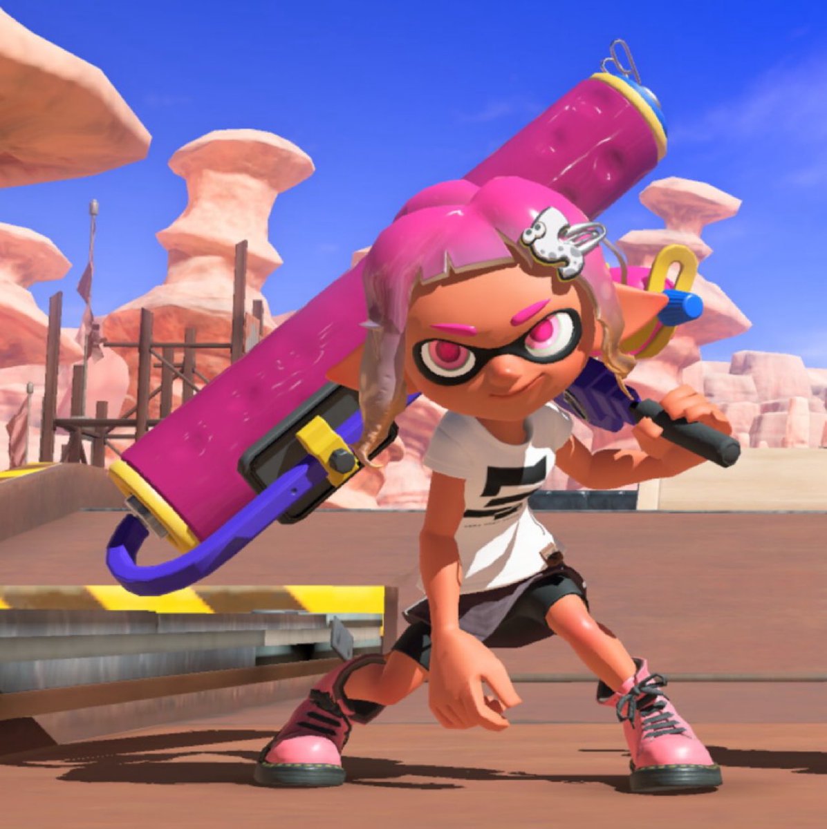 AngBerryGal's tweet photo. My main OC’s Crème and my 2nd OC’s Maya from Splatoon 3, my real name is Angela and I’m a cheerful and happy strawberry girl who loves the color pink and loves Callie of the Squid Sisters from the Splatoon series! I do love cats and have 3 cats. I’m autistic and very shy too! https://t.co/Nt9sHHCLrA