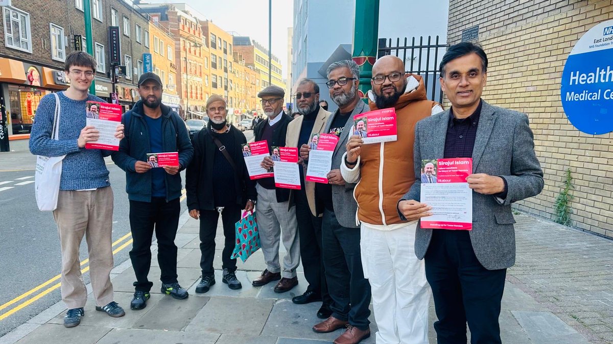 shadchowdhury2's tweet image. "Let's build a better Spitalfields & weavers together! Proud to support @CllrSirajIslam for Mayor of Tower Hamlets! He's committed to social justice, equality, and keeping our community safe. Let's stand together against far-right extremism #TowerHamletsLabour #SirajulIslam"