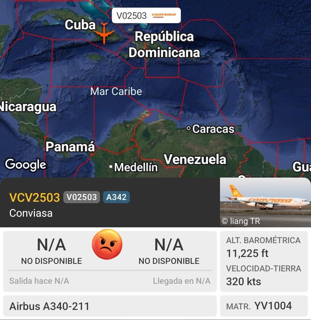 Arr3ch0's tweet image. Avión Presidencial YV1004 saliendo de Holguin, Cuba.