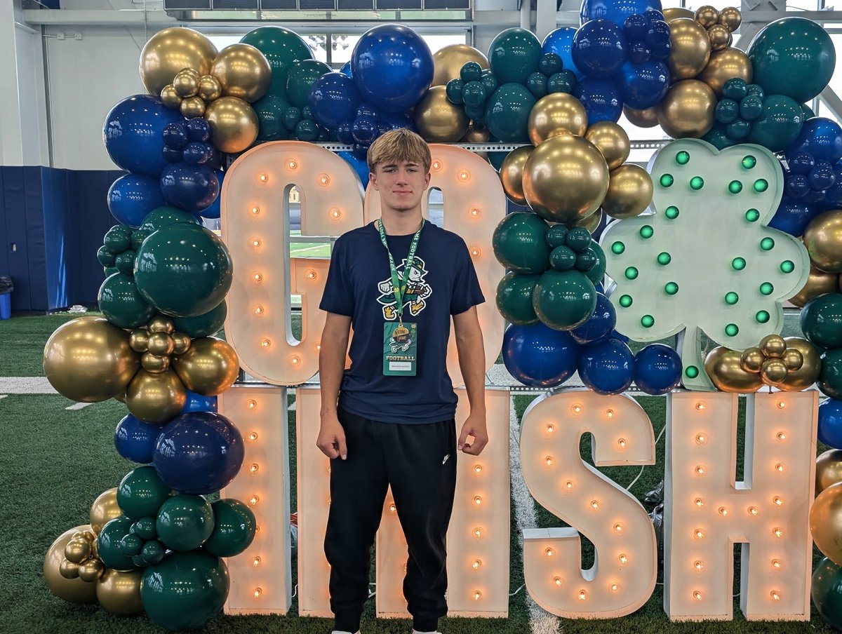 BraydenHughesQB's tweet image. Great trip to @NDFootball with my guy @CallenBengel66. @13Cjcarr and the offense was cooking. The recruiting staff and coaches were all amazing. Can't wait to get back to camp this summer. #GreatDay #dewittpanthers #BTruQBTraining #PrecisionFBA @dewittathletics @baylintrujillo