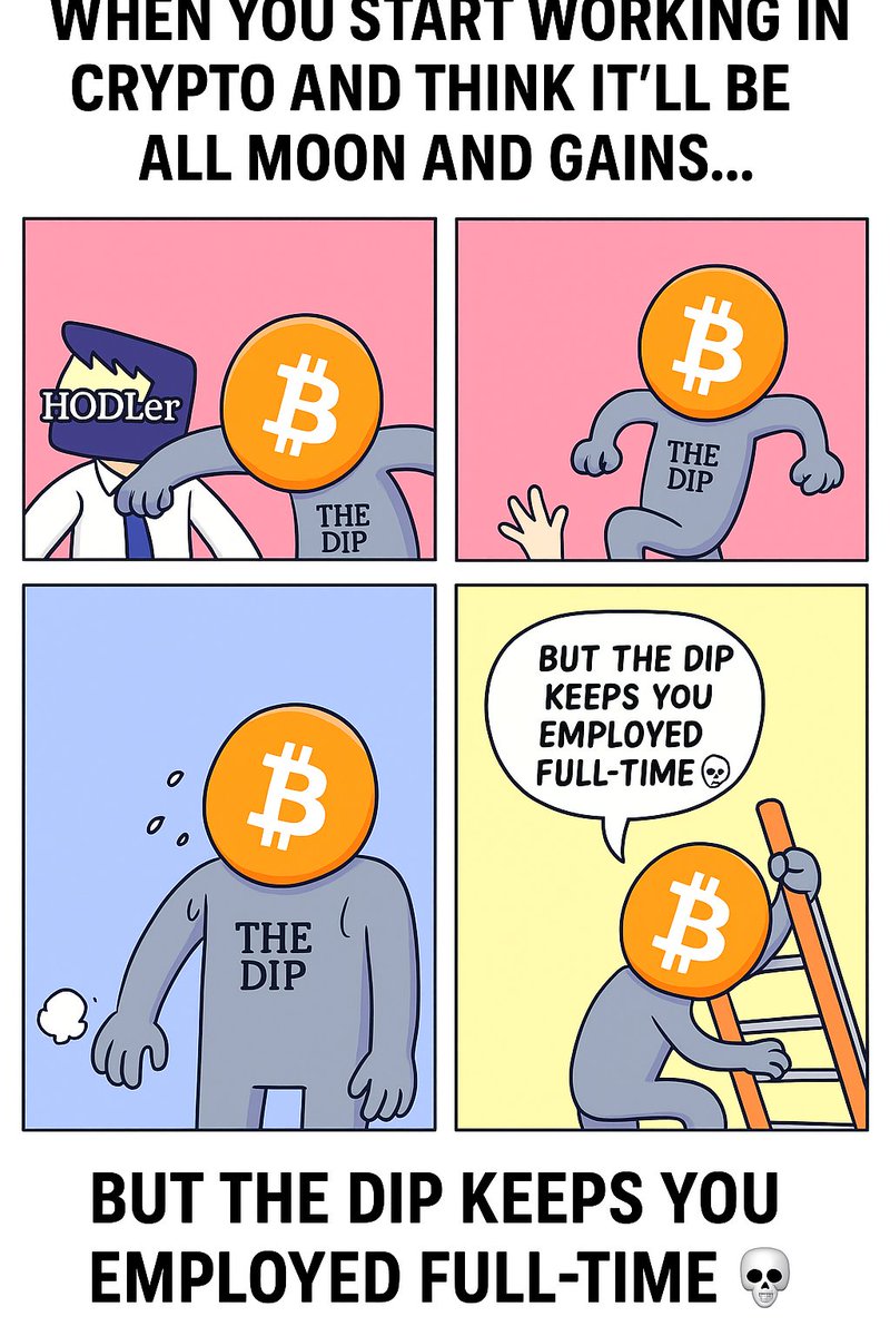0xfiredropper's tweet image. When you think working in crypto means moonshots and Lambos..
But instead, you find yourself fighting dips like a fulltime job.🤦
Is a game 

 #CryptoMeme #Bitcoin #Memes #meme