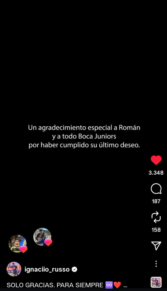 Nacho Russo lo confirmó: el último deseo de Miguelo era irse dirigiendo a Boca, y Román se lo cumplió🤍